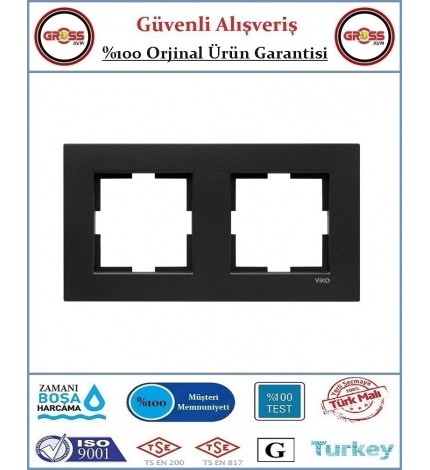 Viko Novella İkili Çerçeve - Siyah