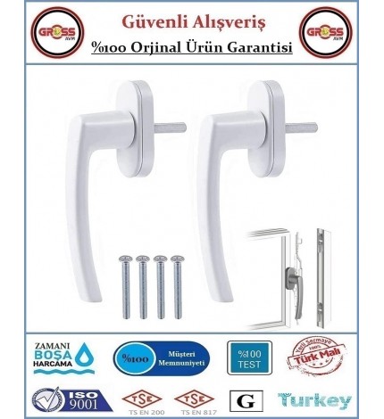 Pimapen Pvc Tekli Pencere Kolu Beyaz - 2 Adet