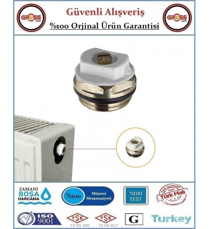 Petek Radyatör Havlupan Hava Alma Purjörü - 1/2''