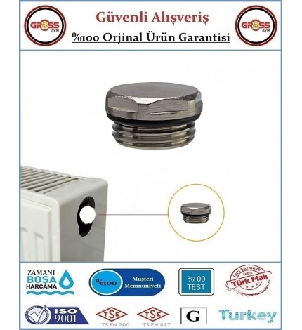 Petek Radyatör Havlupan Kör Tapa - 1/2''