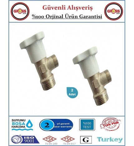 Taharet Musluğu - Ara Musluk - %100 Prinç - Çevirmeli - 2 Adet