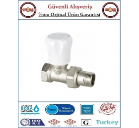 Şenpres Düz Radyatör Vanası - %100 Prinç - 1/2''