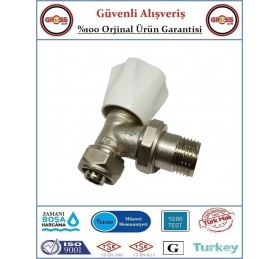 Şenpres Pex-Al Köşe Radyatör Vanası - %100 Prinç - 1/2''