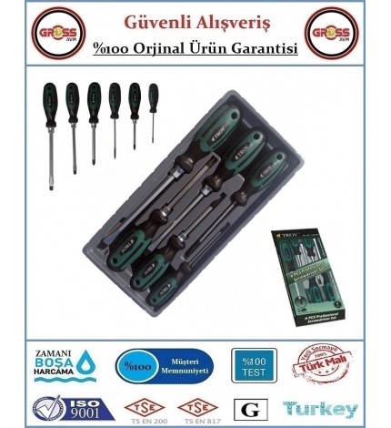 TROY Profesyonel Tornavida Seti - 6 Parça