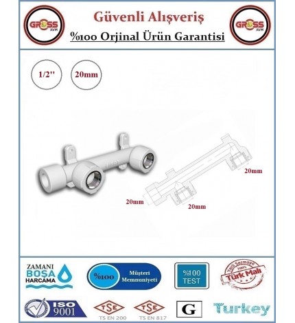 Fırat PPRC Klozet Bağlantı Şablonu - 20mm - 1/2''