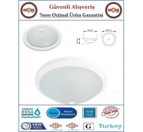 Netelsan Tavan Armatürü - Soft Camlı - Sensörsüz - Tek Duylu