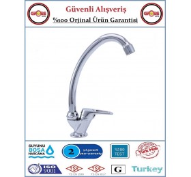 Tek Gövde Mix Mermer Üstü Evye, Lavabo Bataryası