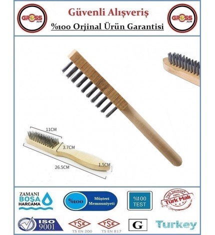 Ağaç Saplı Çelik Tel Fırça