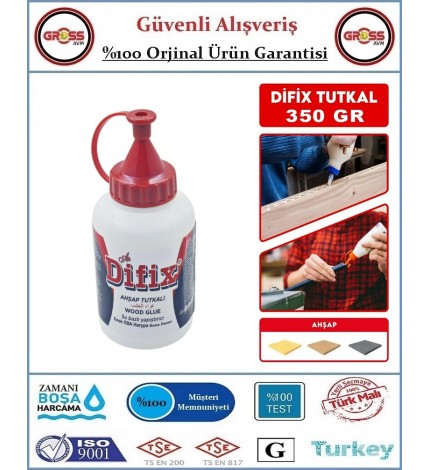 Difix Ağaç Tutkalı - Ahşap Mobilya Tutkalı - 350GR - Beyaz