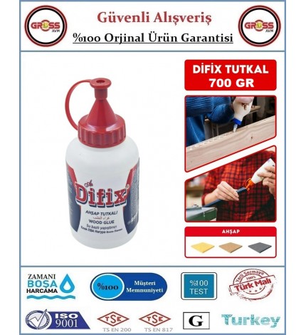Difix Ağaç Tutkalı - Ahşap Mobilya Tutkalı - 700GR - Beyaz