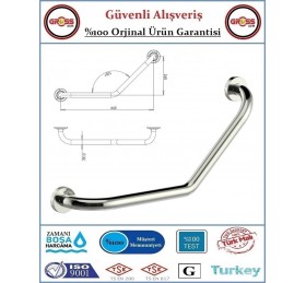 Engelli Tutacağı - Açılı Bedensel Engelli Tutunma Barı 35x35