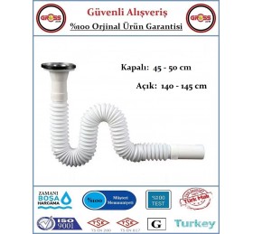 Lavabo Gider Sifonu Körüklü - Uzun