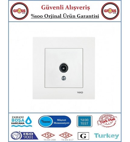 Viko Karre Tv Anten Prizi - Çerçeve Dahil - Beyaz