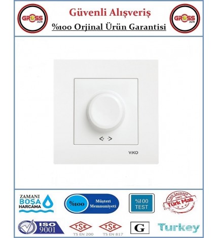 Viko Karre Dimmer 600W - Çerçeve Dahil - Beyaz