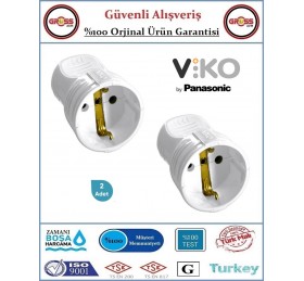 Viko Topraklı Dişi Fiş - Orjinal Ürün - 2 Adet