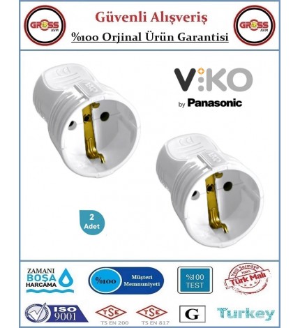 Viko Topraklı Dişi Fiş - Orjinal Ürün - 2 Adet