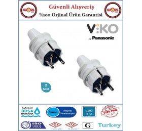 Viko Topraklı Erkek Fiş - Orjinal Ürün - 2 Adet