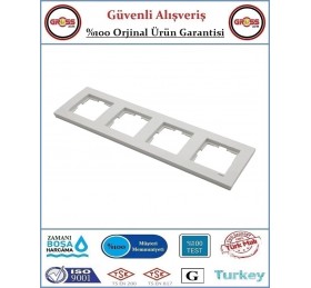 Viko Karre Dörtlü Çerçeve - Beyaz