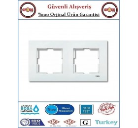 Viko Karre İkili Çerçeve - Beyaz