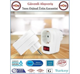 Viko Anahtarlı Tekli Topraklı Fiş - Priz