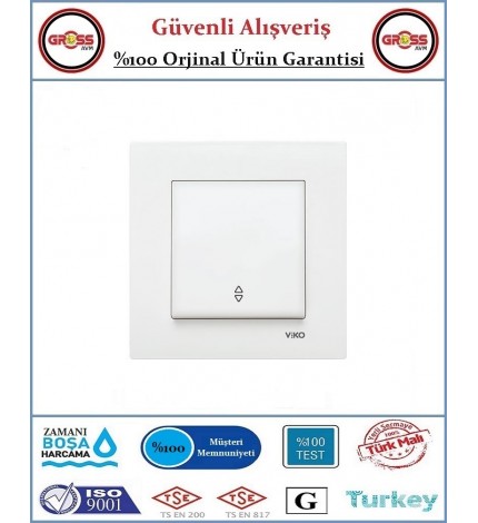 Viko Karre Veavien Anahtar - Çerçeve Dahil - Beyaz
