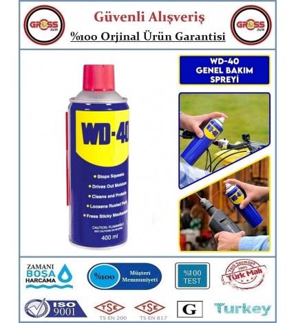 WD-40 Pas Sökücü Yağlayıcı - Orjinal Ürün - 400ML