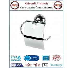 Tuvalet Kağıtlığı Paslanmaz Nikel - Kapaklı
