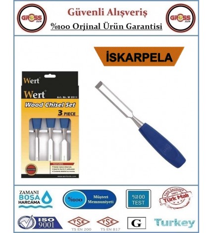 WERT Profesyonel İskarpela Seti - 3 Parça